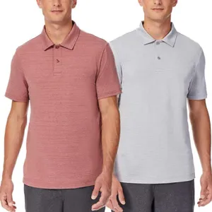 32 Degrees Cool Men's Polo T-shirt 2 Pack , Color: Rose Wood & Grey