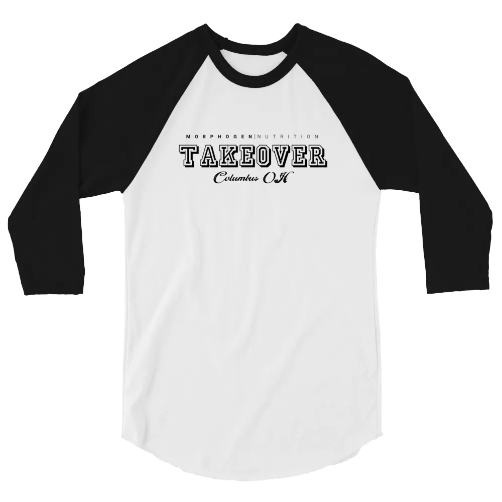 3/4 Raglan - White
