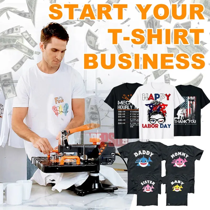 8 in 1 Heat Press Machine 12" X 15" Digital Multifunction Shirt Transfer Machine for DIY T-Shirt Hat Cap Mug Plate