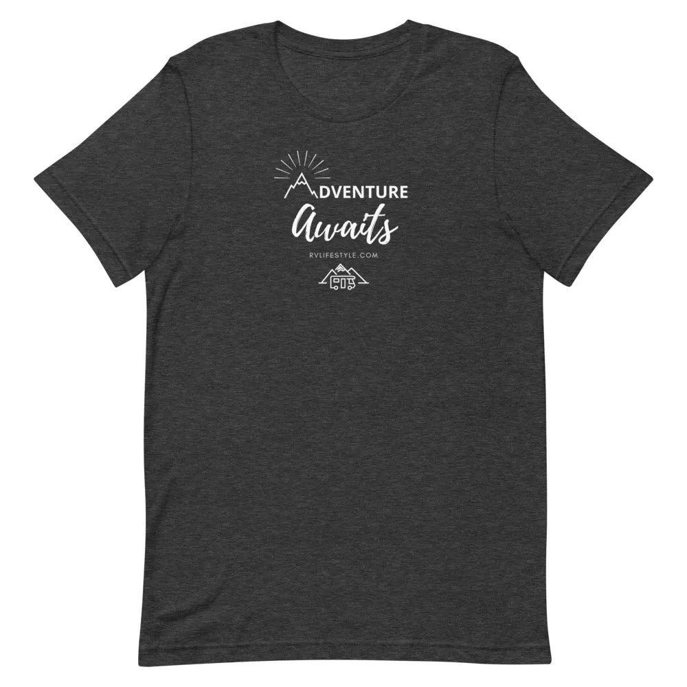 Adventure Awaits - Short-Sleeve Men and Women's T-Shirt