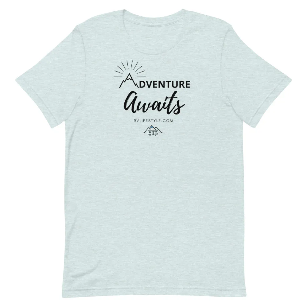 Adventure Awaits - Short-Sleeve Men and Women's T-Shirt