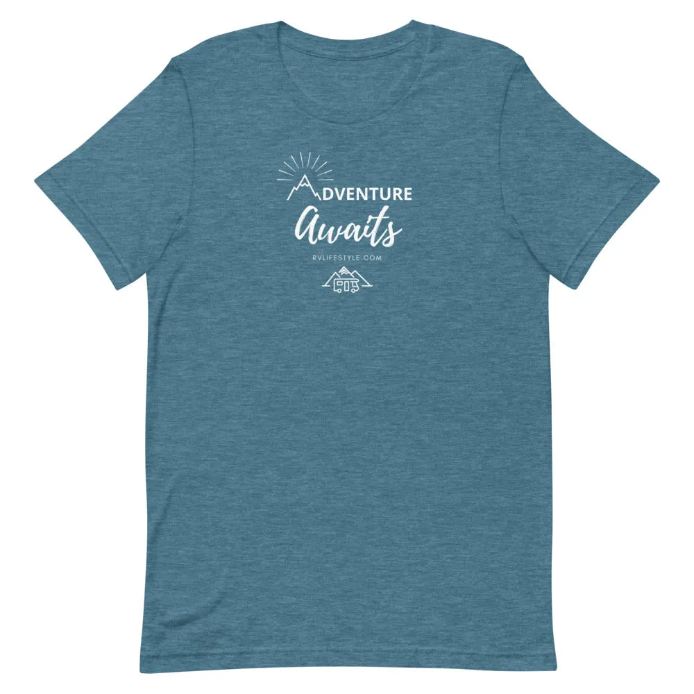 Adventure Awaits - Short-Sleeve Men and Women's T-Shirt