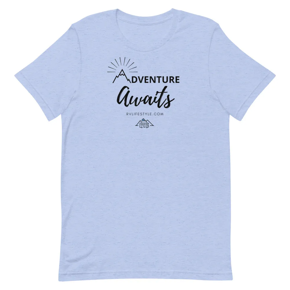 Adventure Awaits - Short-Sleeve Men and Women's T-Shirt