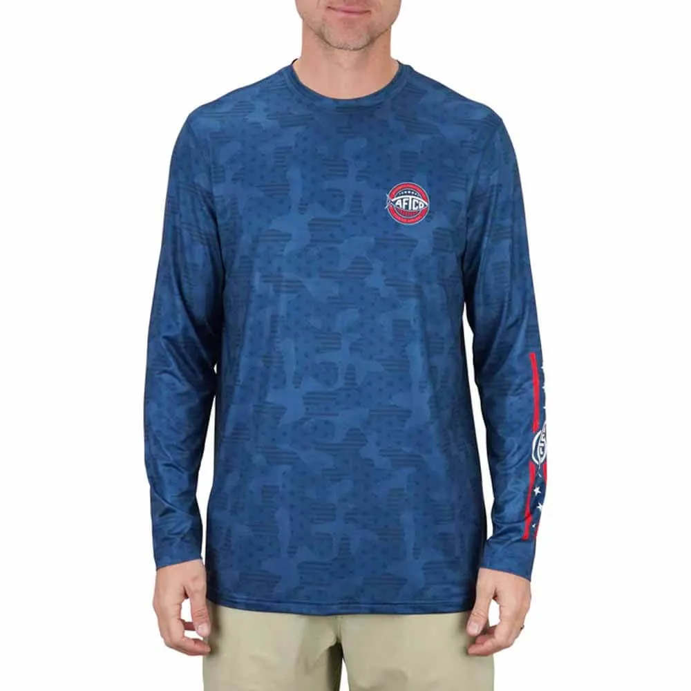 Aftco Titan Usa Camo Tribute L/S Performance Shirt