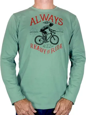 Always Ready to Ride Men's Long Sleeve Tshirt