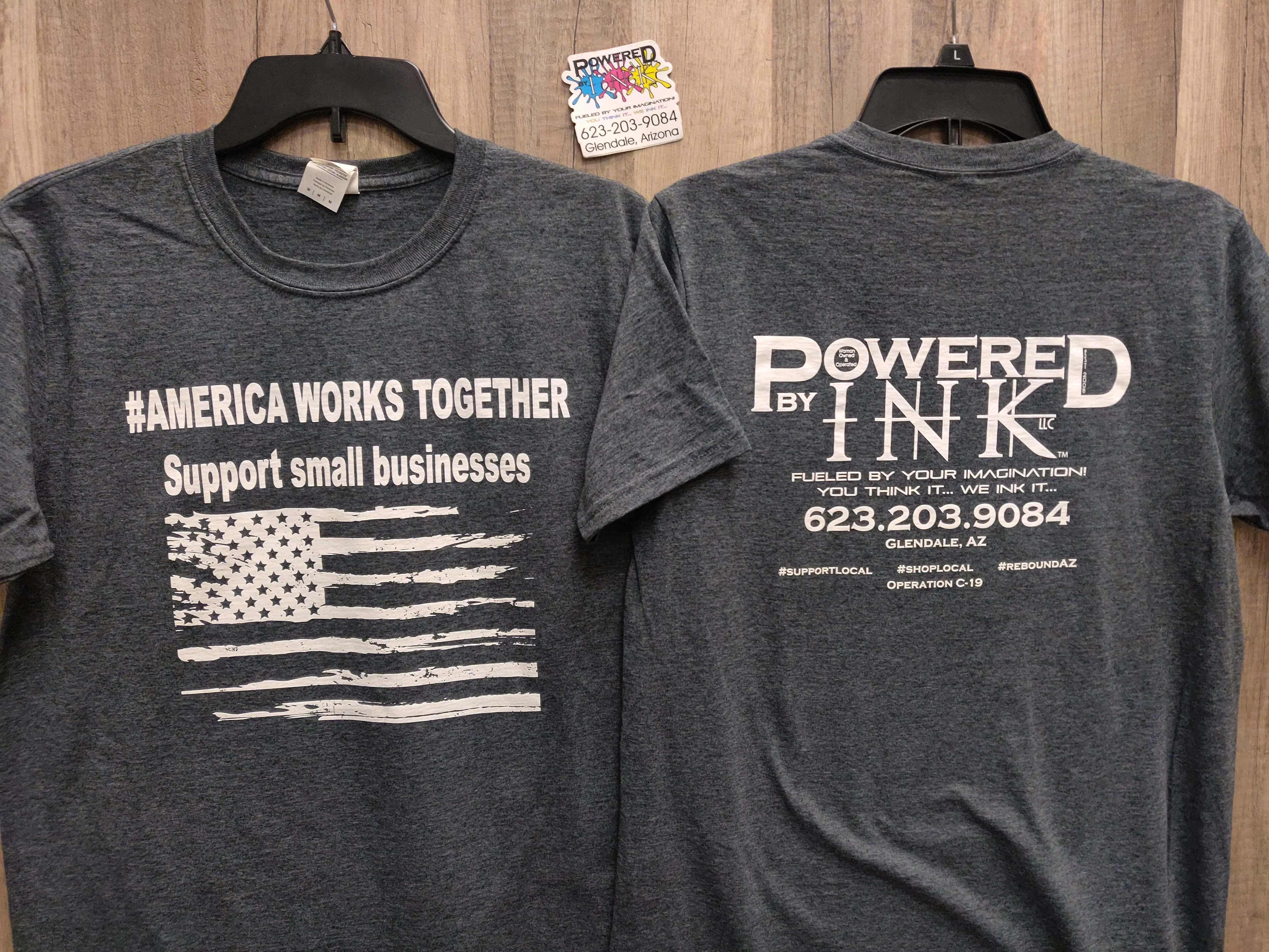 America Works Together - Powered By Ink T-shirts