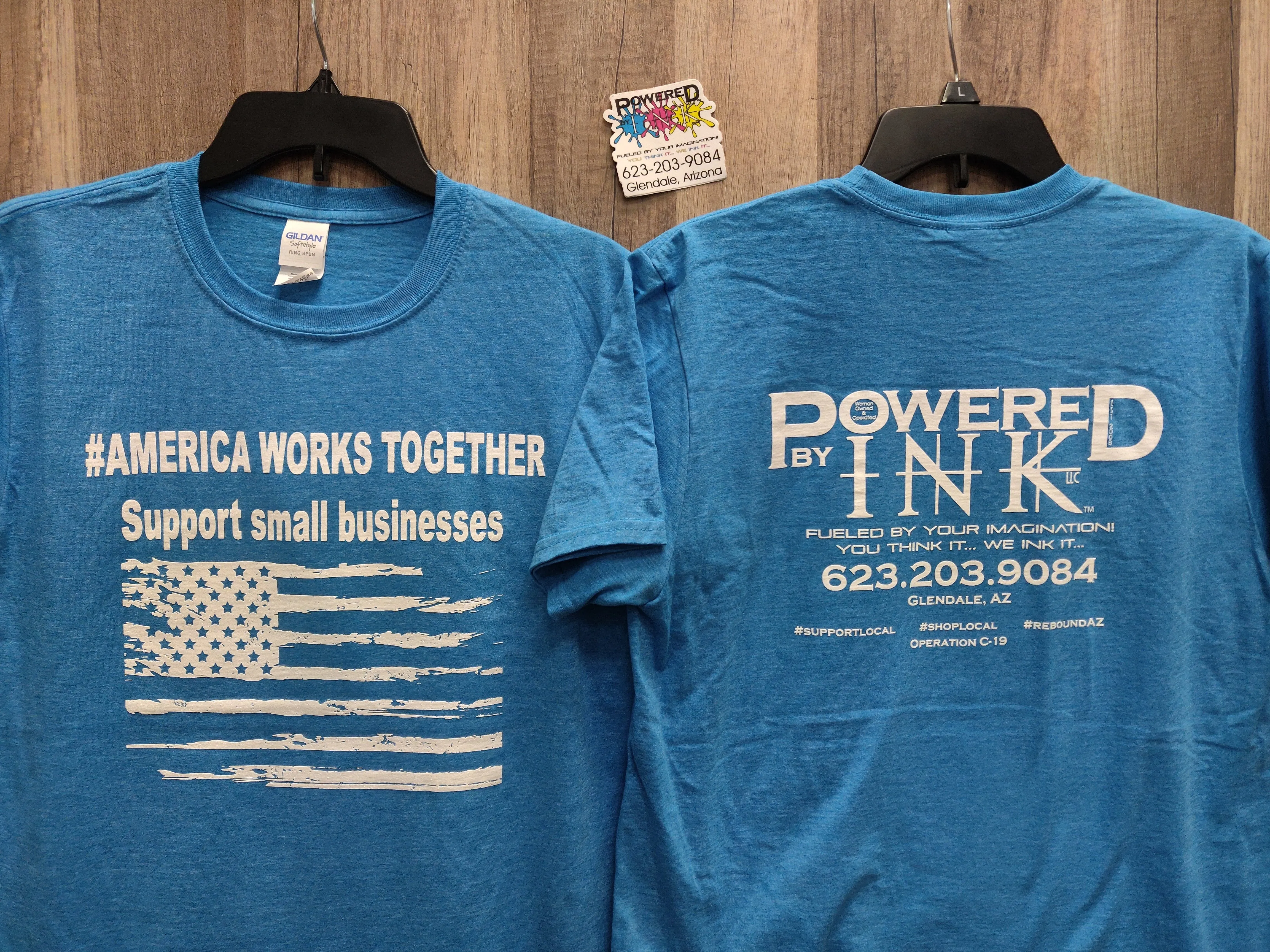 America Works Together - Powered By Ink T-shirts
