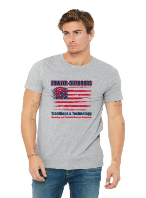 American Flag T&T Logo Short Sleeve T-Shirt