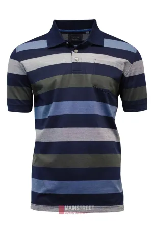 Back Bay Mercerised Cotton Striped Polo