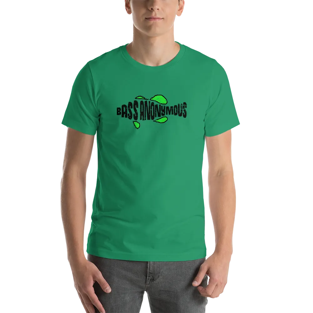 Bass Anonymous Jesus "The first fish finder" Black w green logo