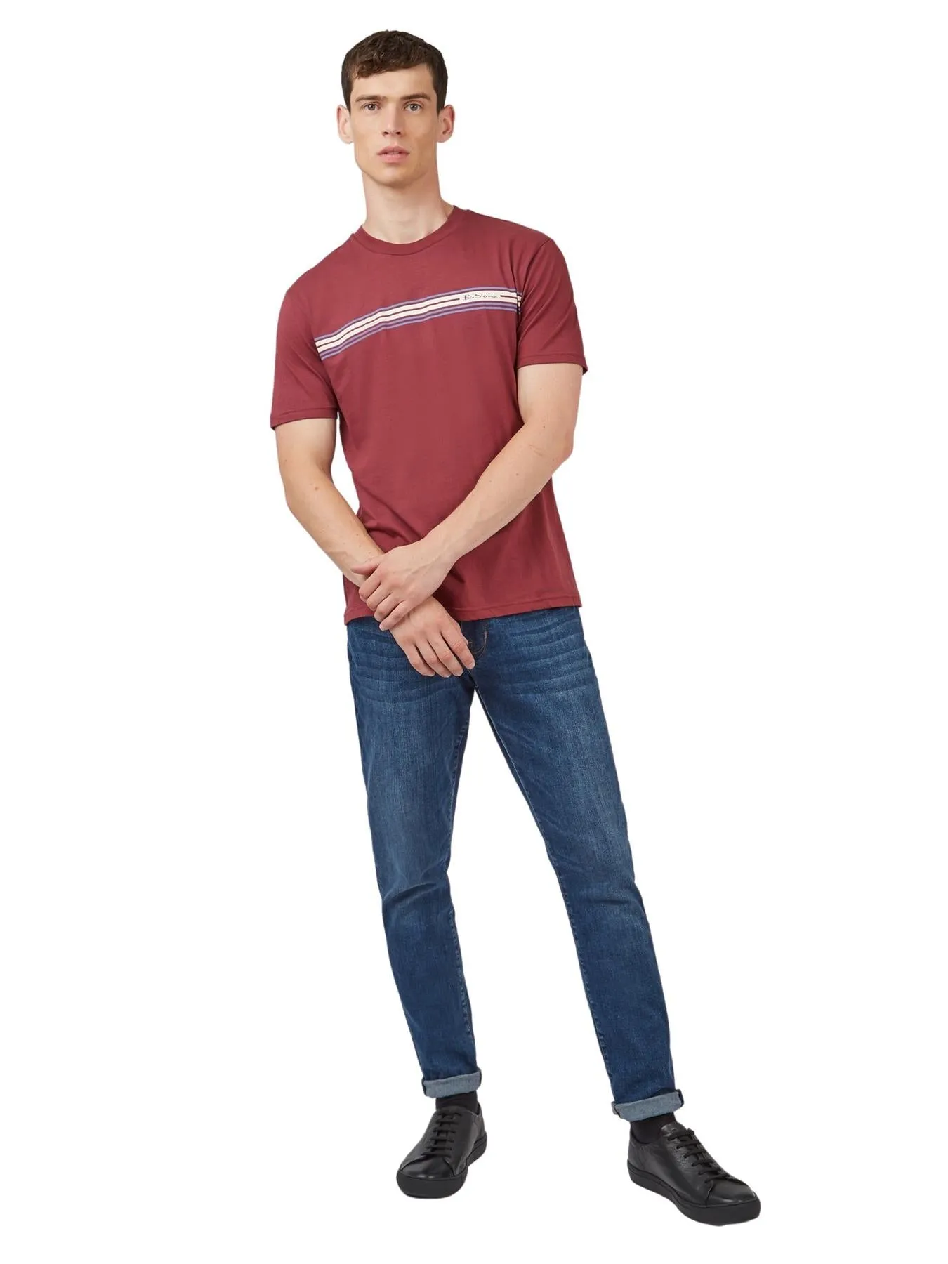 Ben Sherman Men's Plus Size Signature Stripe T-Shirt 2XL to 5XL