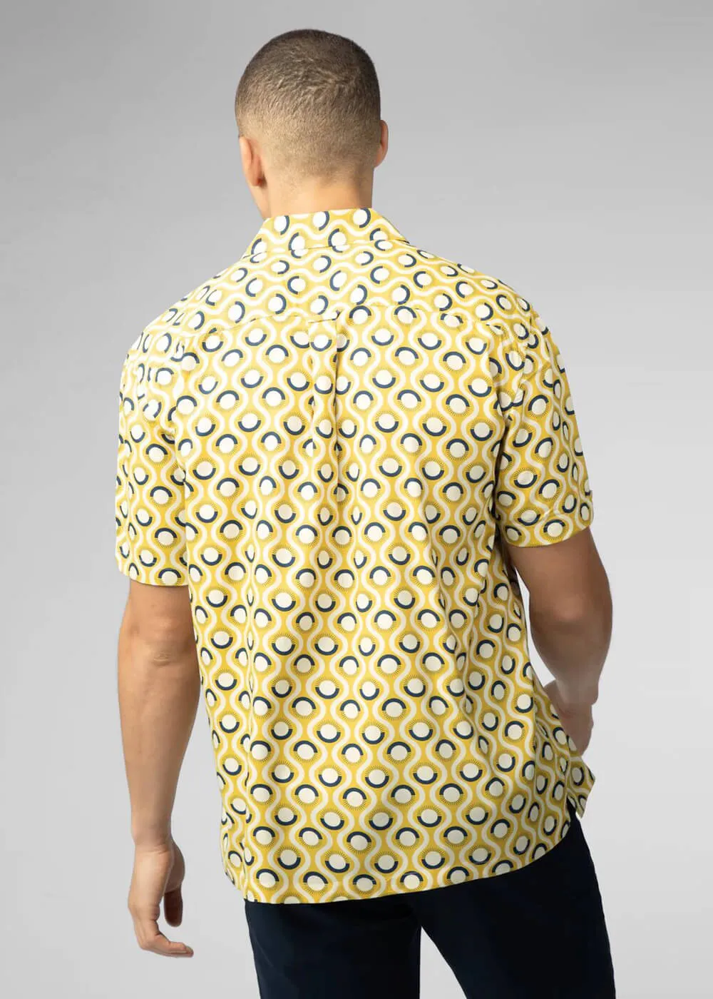 Ben Sherman Retro Geo Shirt Sunflower Yellow
