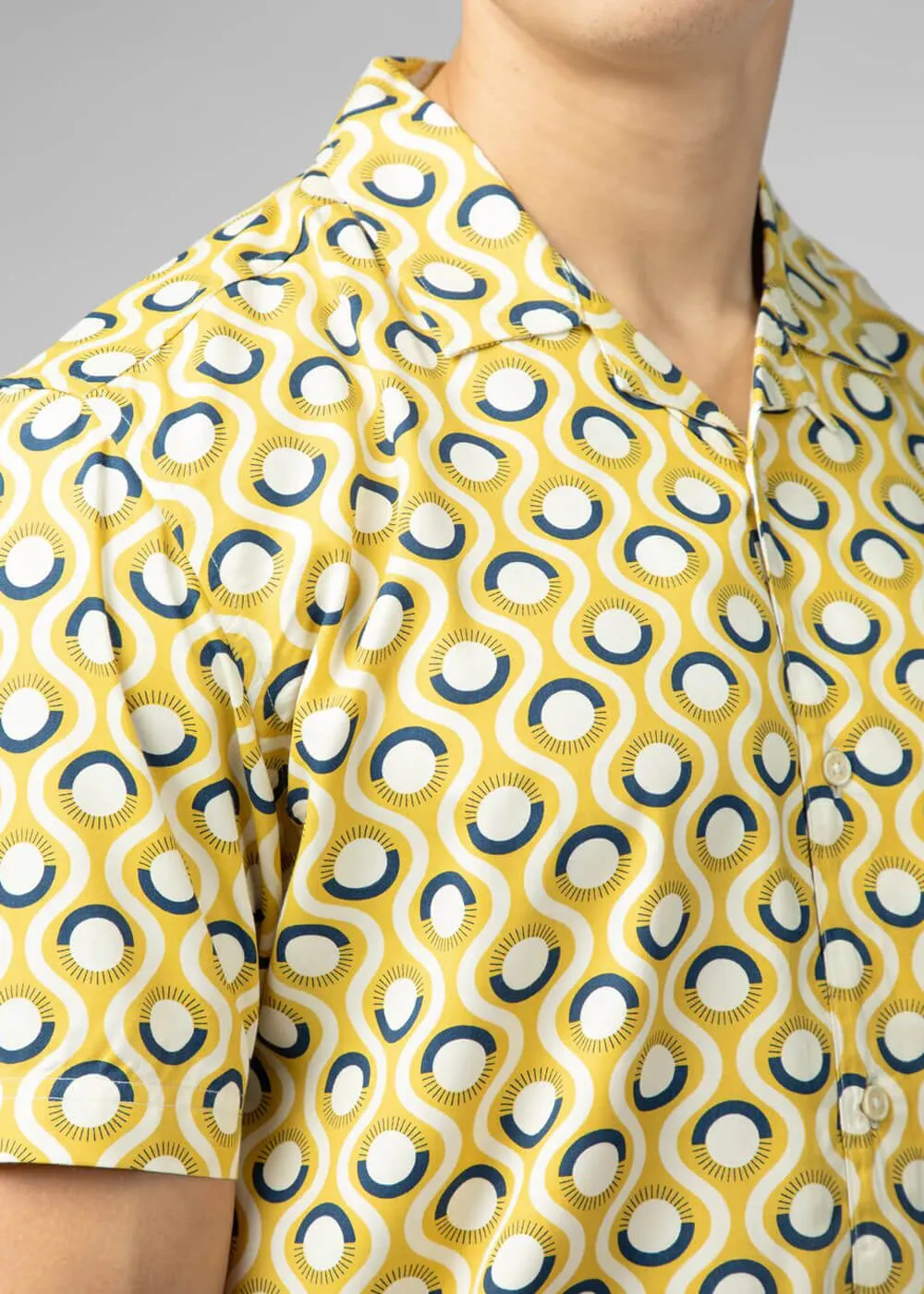 Ben Sherman Retro Geo Shirt Sunflower Yellow
