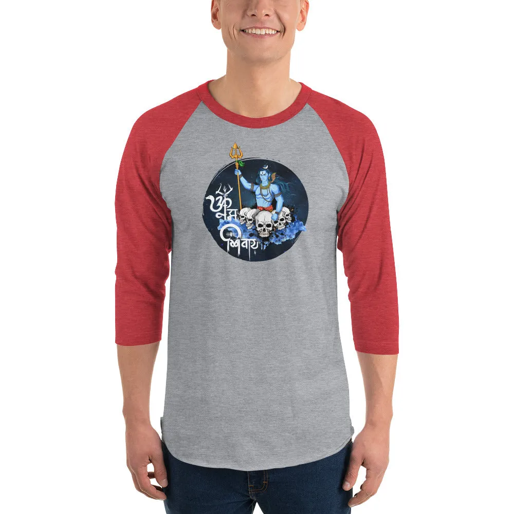 Bengali Unisex Fine Jersey Raglan Tee - Om Namah Shivay-01