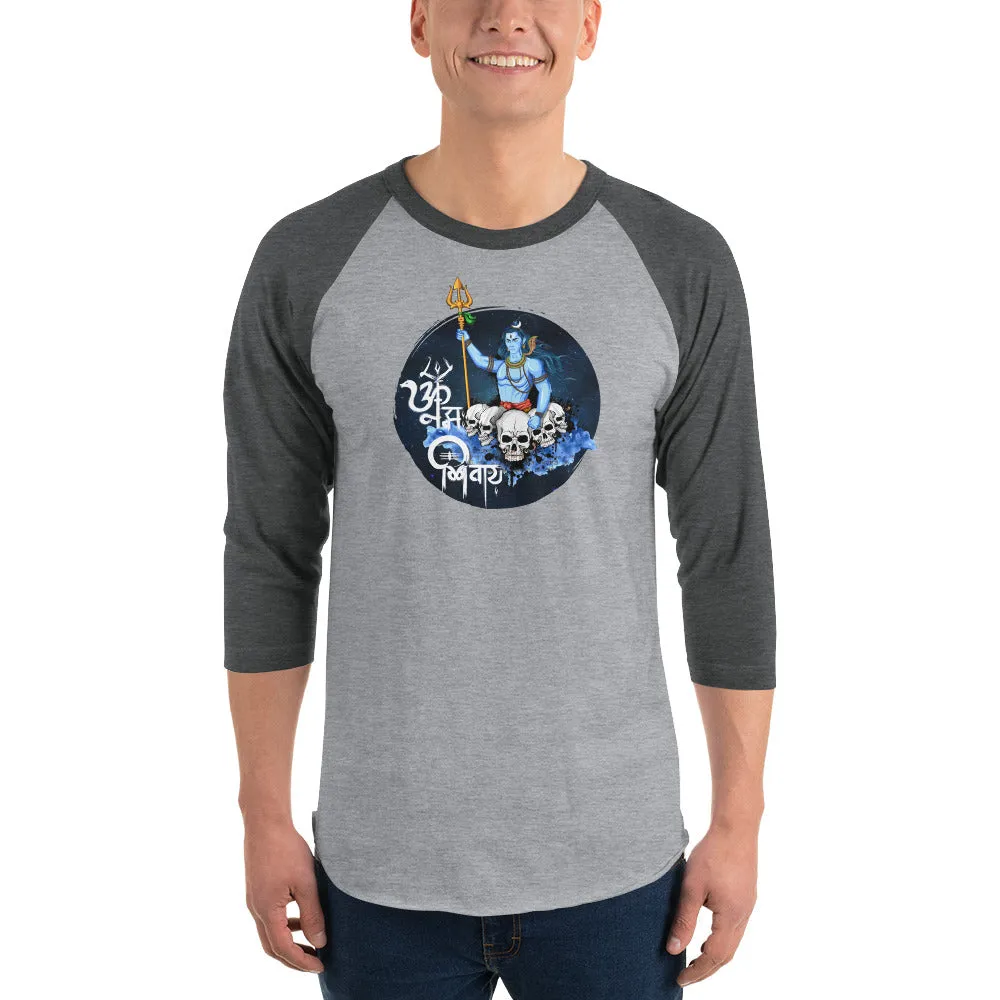 Bengali Unisex Fine Jersey Raglan Tee - Om Namah Shivay-01