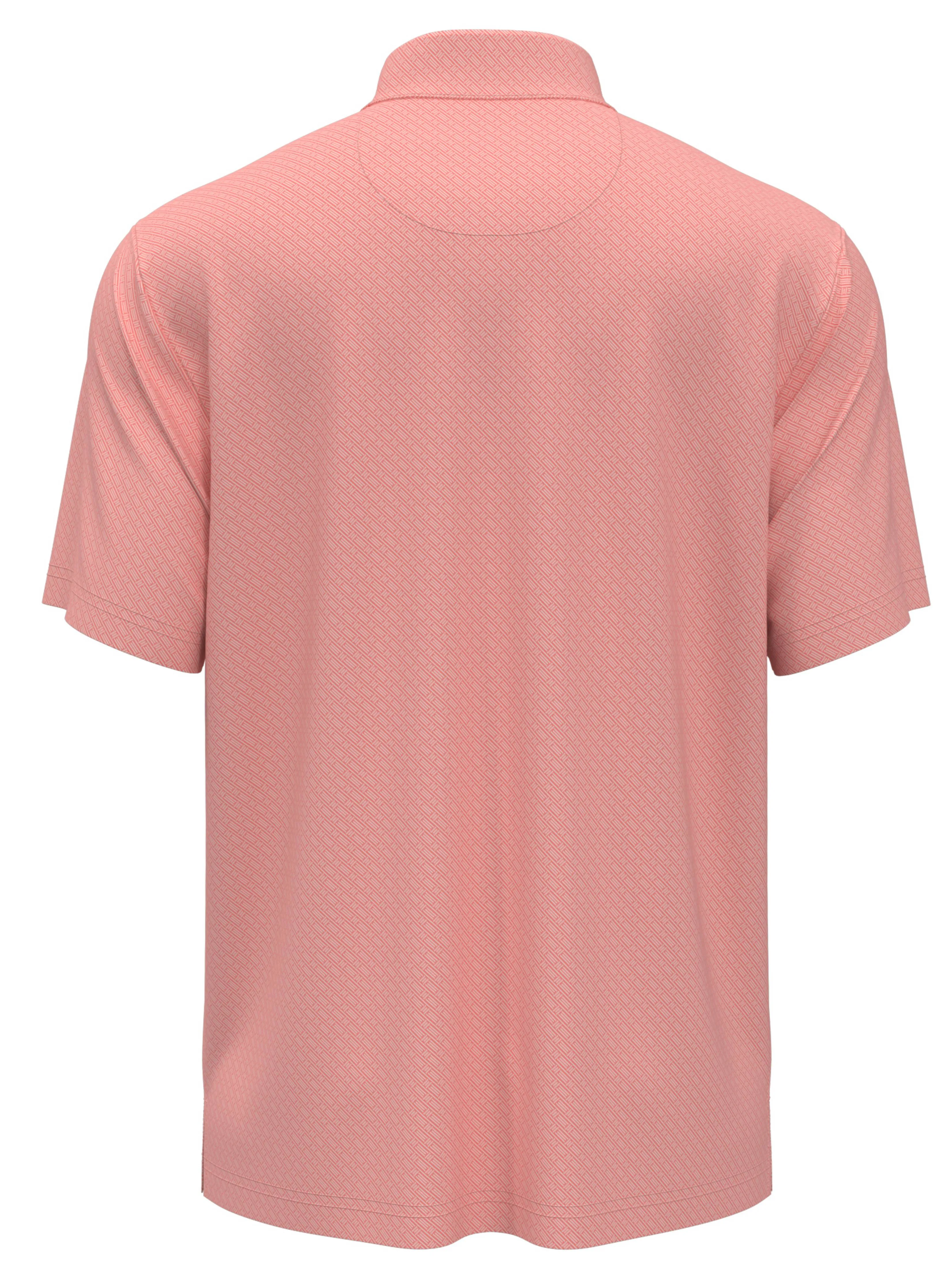 Big & Tall Jacquard 2 Color Geometric Golf Polo