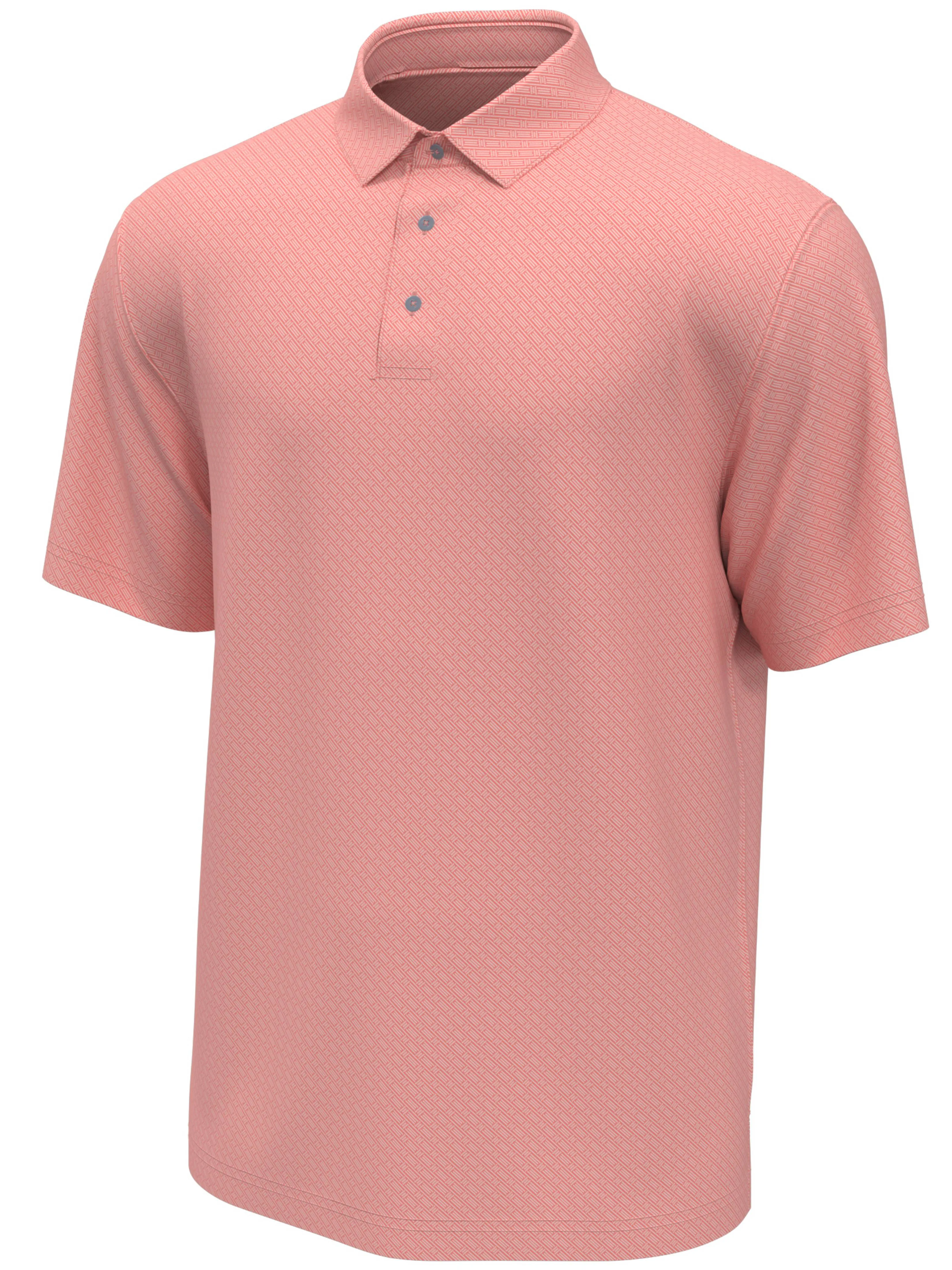 Big & Tall Jacquard 2 Color Geometric Golf Polo