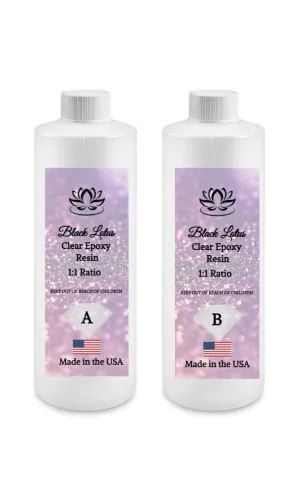 Black Lotus Clear Epoxy Resin - Half Gallon Set