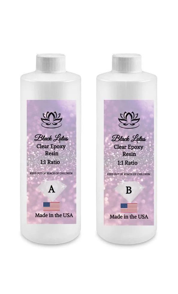 Black Lotus Clear Epoxy Resin - Half Gallon Set