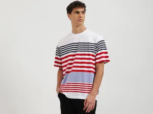 Boxy Fit Round Neck Striped Tshirt
