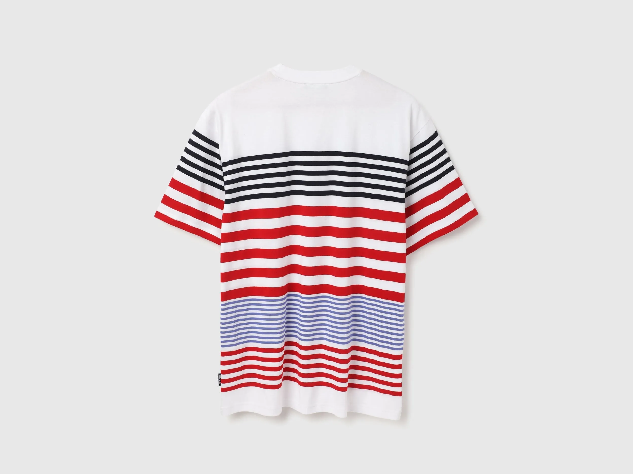 Boxy Fit Round Neck Striped Tshirt
