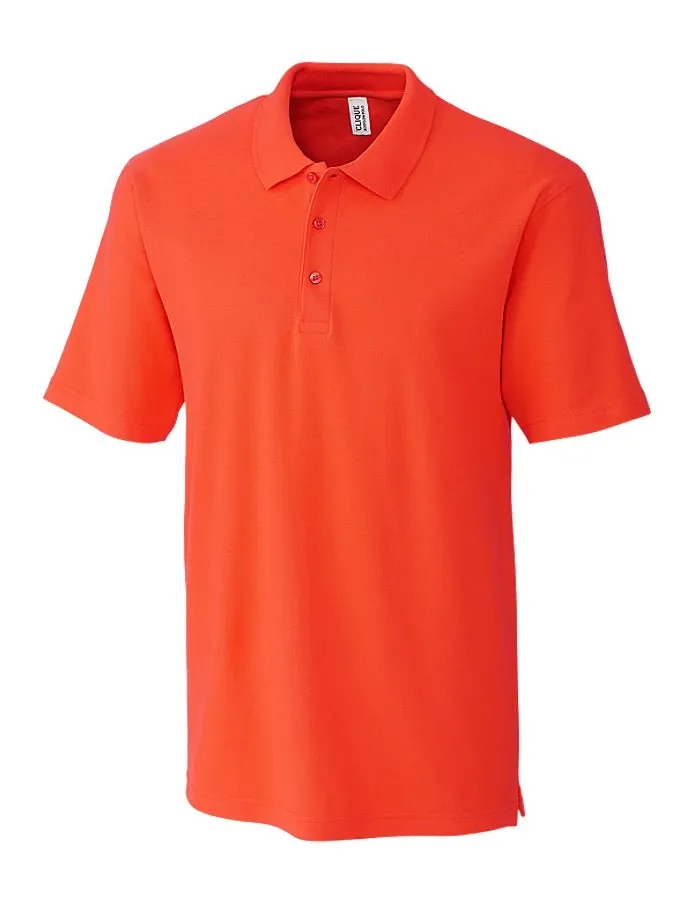 Clique Men's Addison All Cotton Pique Short Sleeve Polo