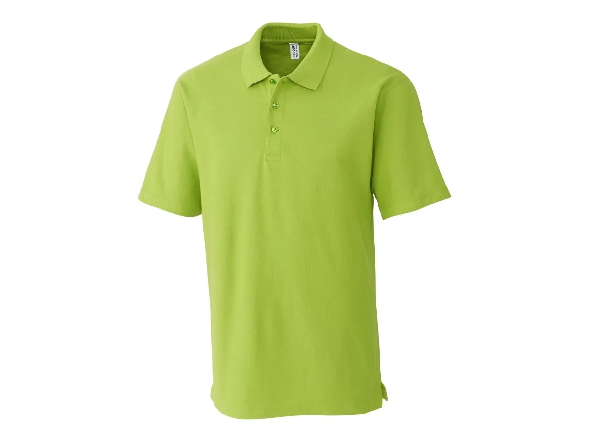 Clique Men's Addison All Cotton Pique Short Sleeve Polo