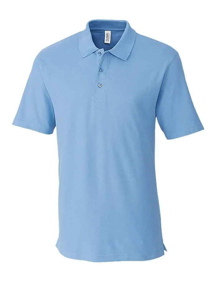 Clique Men's Addison All Cotton Pique Short Sleeve Polo