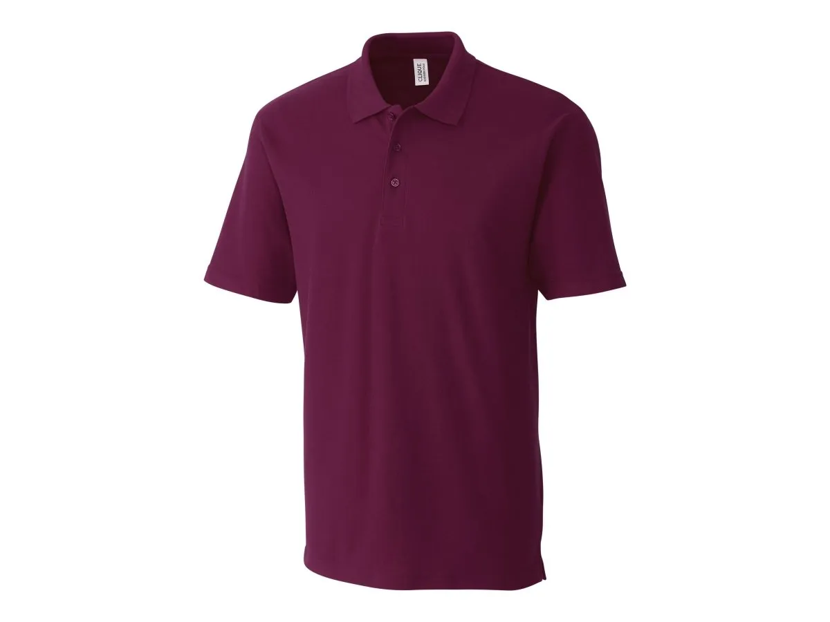 Clique Men's Addison All Cotton Pique Short Sleeve Polo