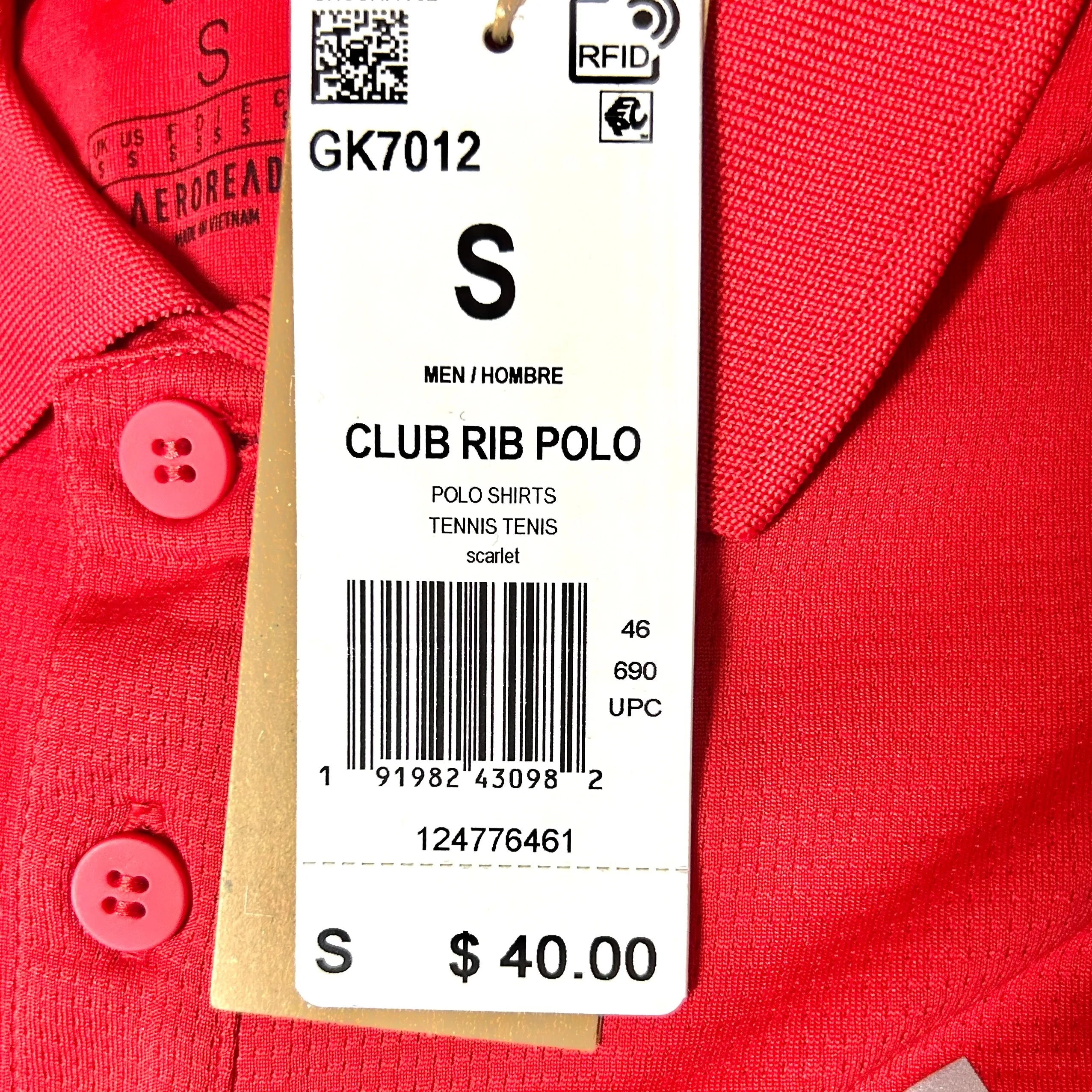 Club Rib Tennis Short Sleeve Men's Polo Shirts