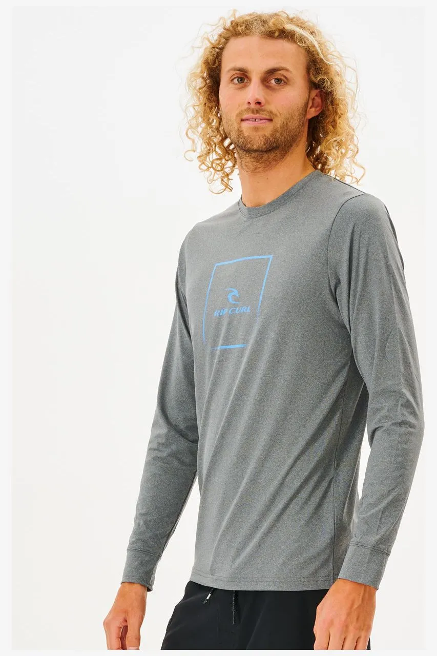 CORP ICON L/S UV TEE - GREY MARLE