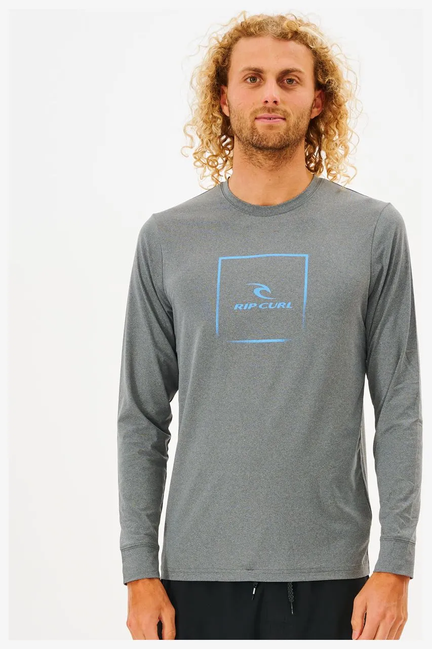 CORP ICON L/S UV TEE - GREY MARLE