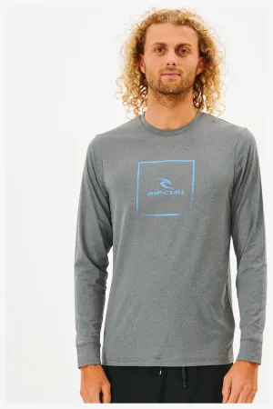 CORP ICON L/S UV TEE - GREY MARLE