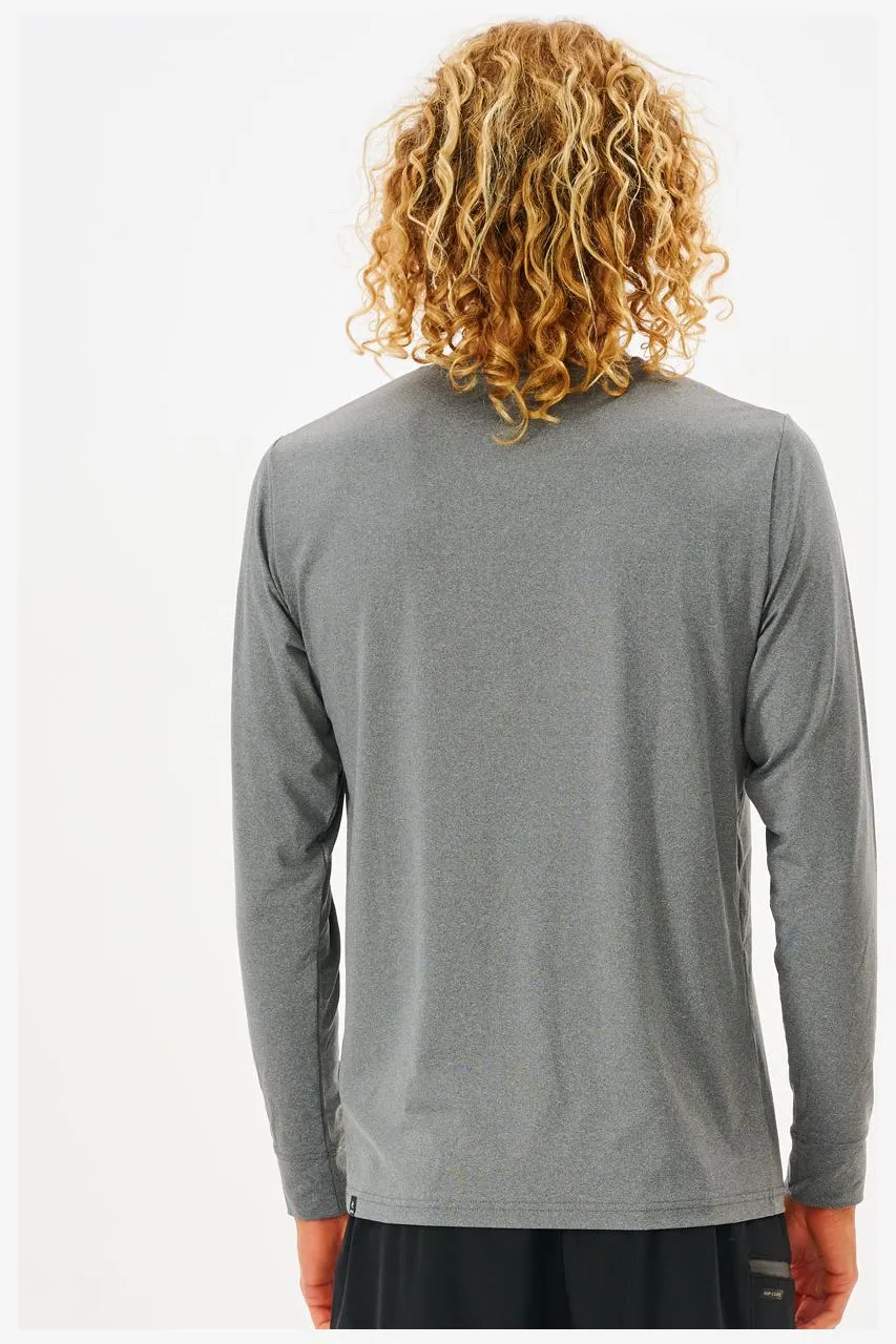 CORP ICON L/S UV TEE - GREY MARLE