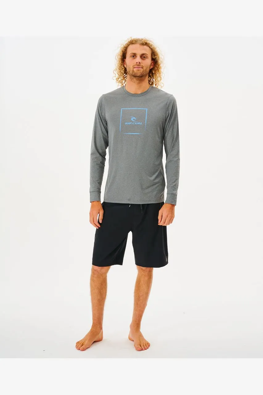 CORP ICON L/S UV TEE - GREY MARLE