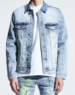 CRYSP DENIM BERING JACKET LIGHT INDIGO PAINT