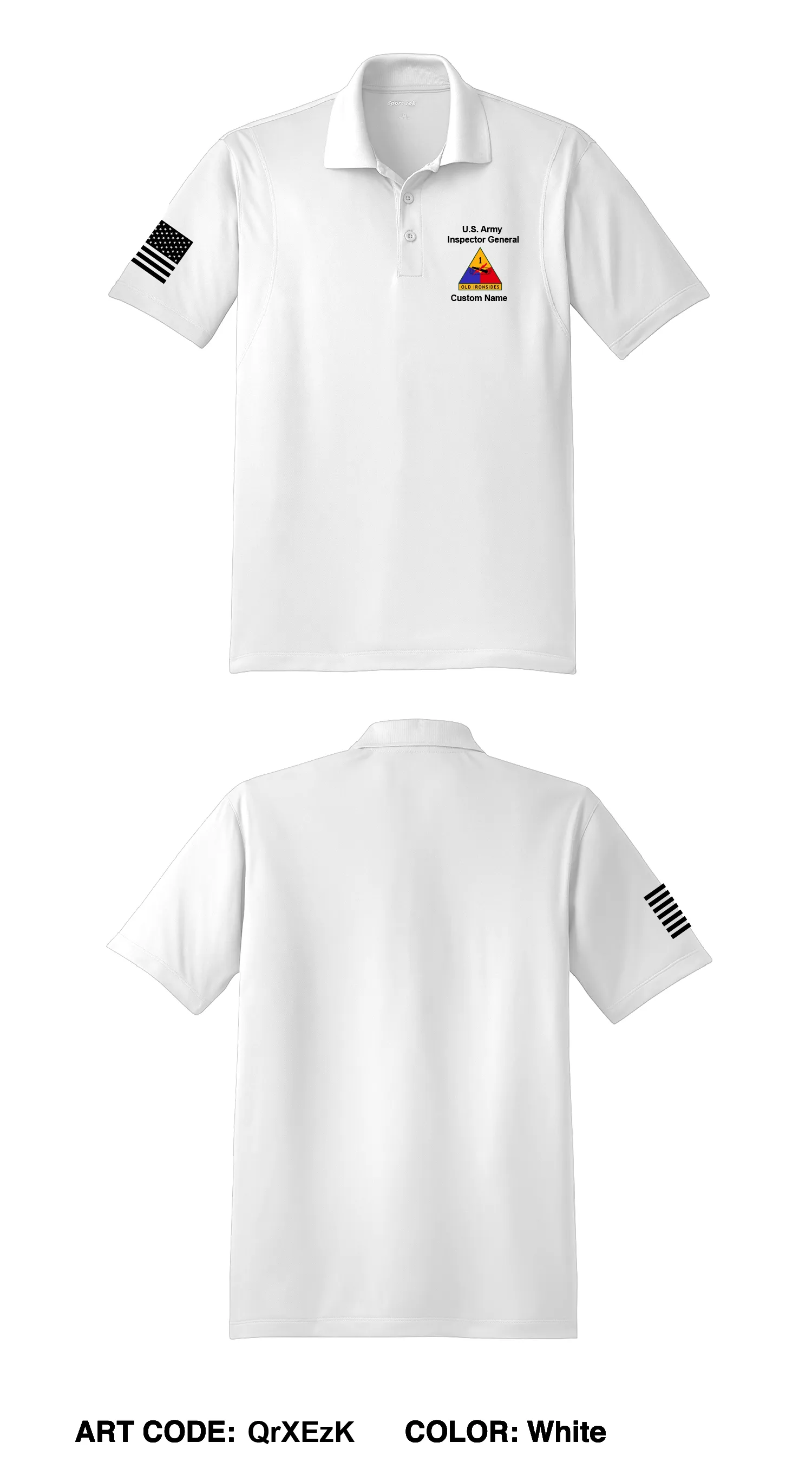 CUSTOM 1AD Inspector General Core Men's SS Performance Polo - QrXEzK