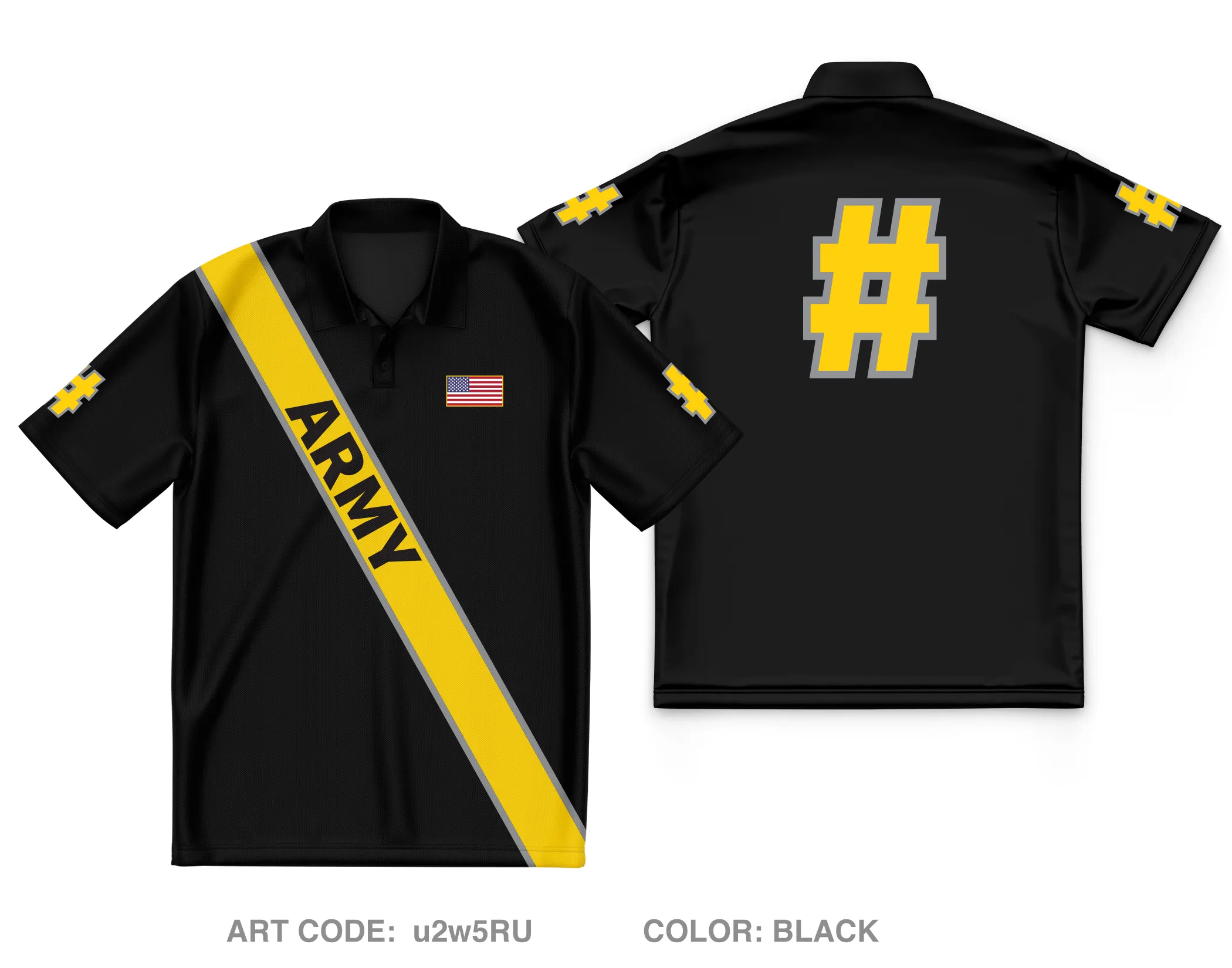 CUSTOM Army Polo Club Core Men's SS Performance Polo - u2w5RU