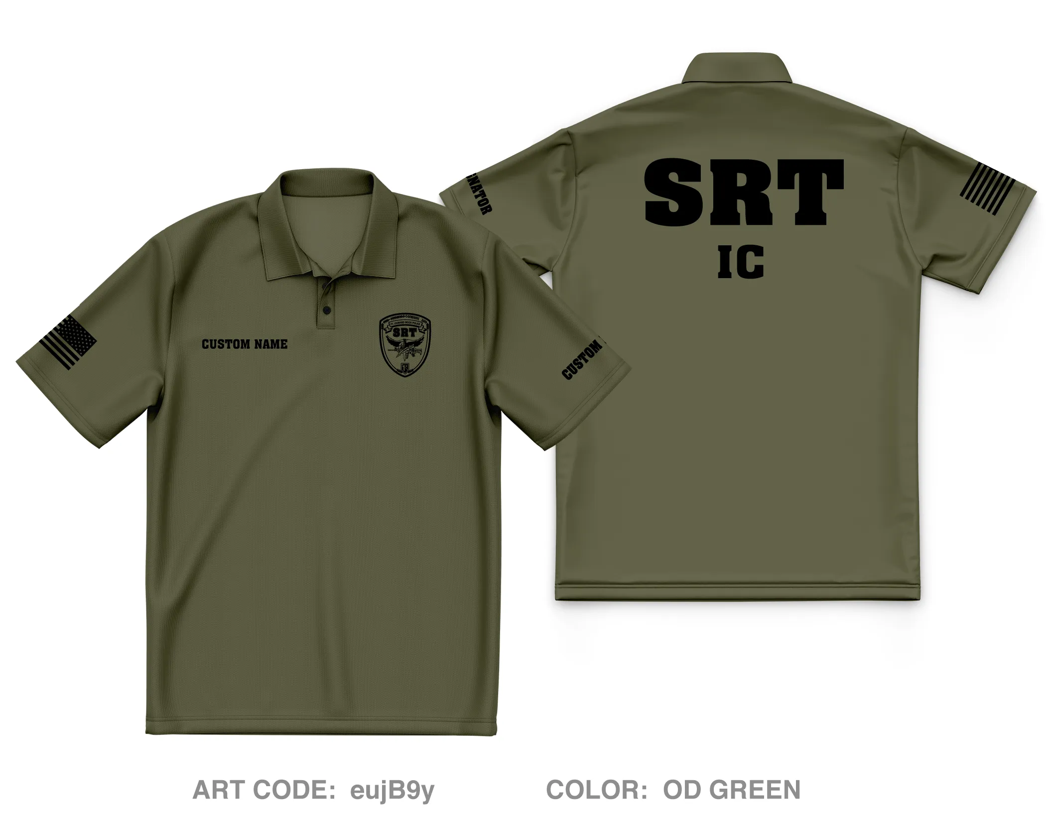 CUSTOM Department Of the army civilian police Core Men's SS Performance Polo - eujB9y