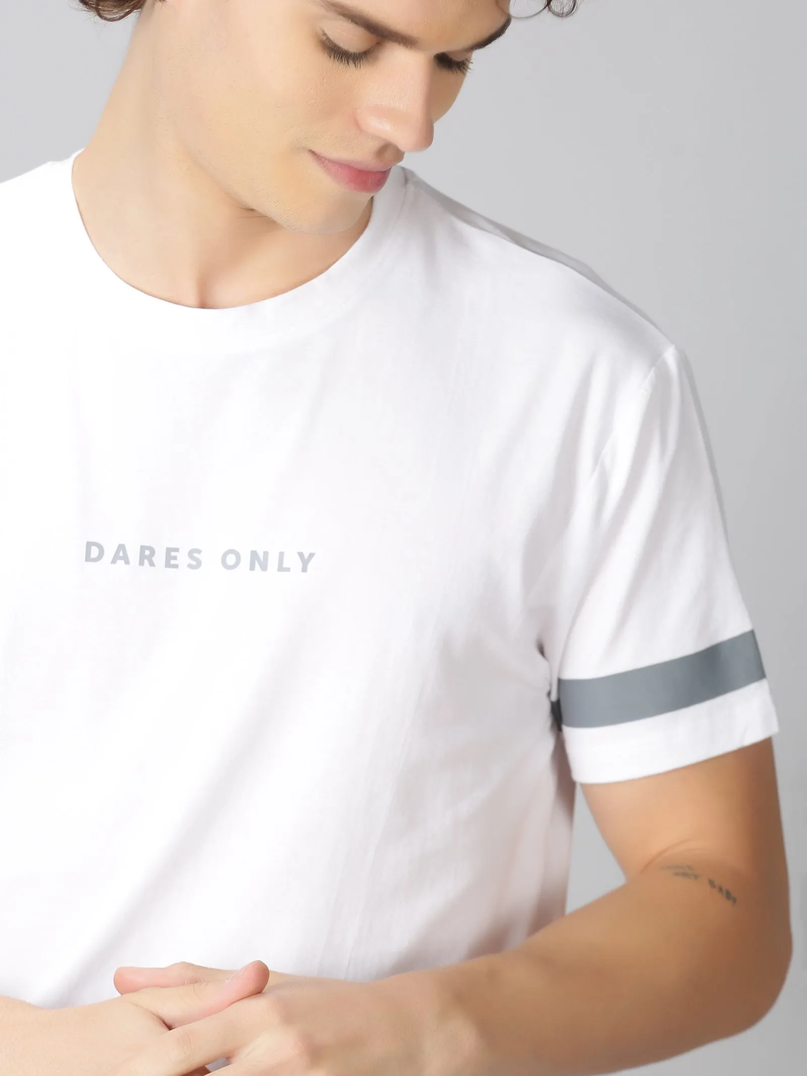 Dares Only White Grey Striped Co-ords