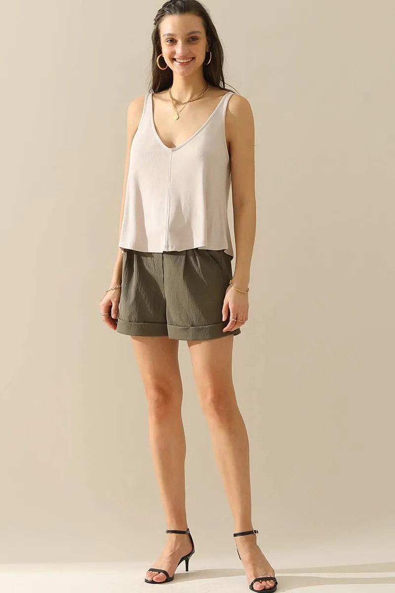 DEEP V NECK TANK TOP