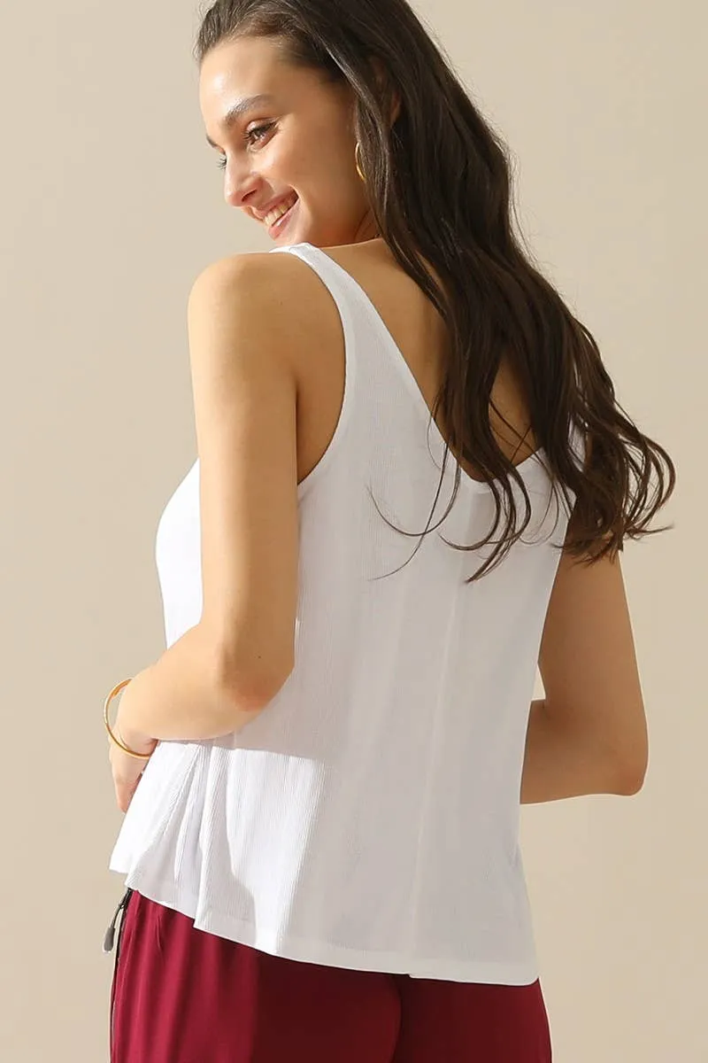 DEEP V NECK TANK TOP