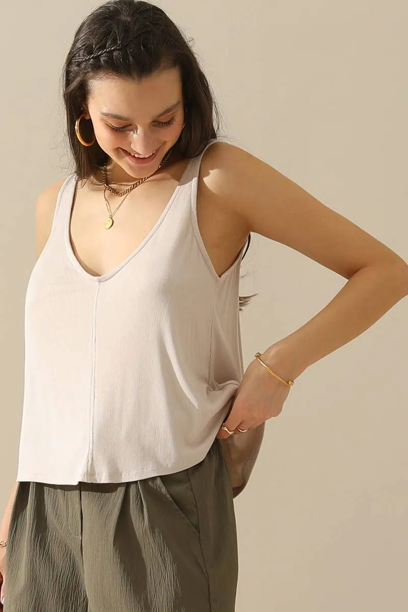 DEEP V NECK TANK TOP