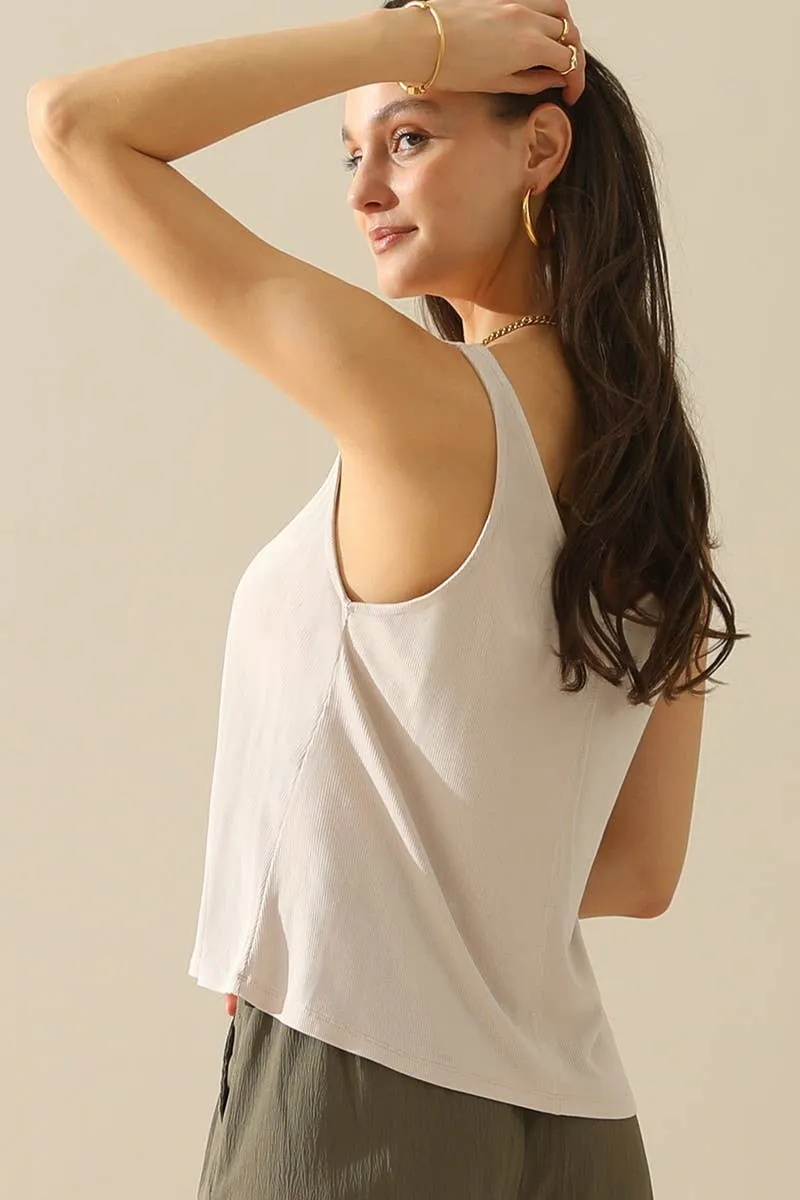 DEEP V NECK TANK TOP