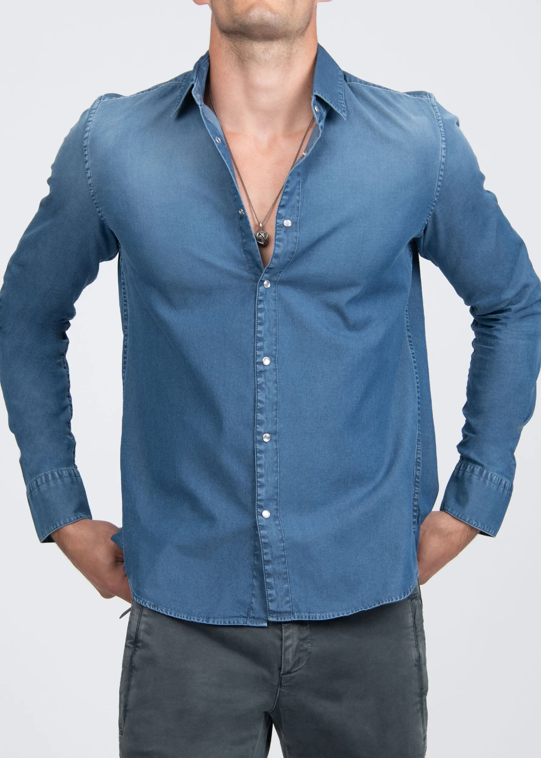DENIM SNAP SHIRT