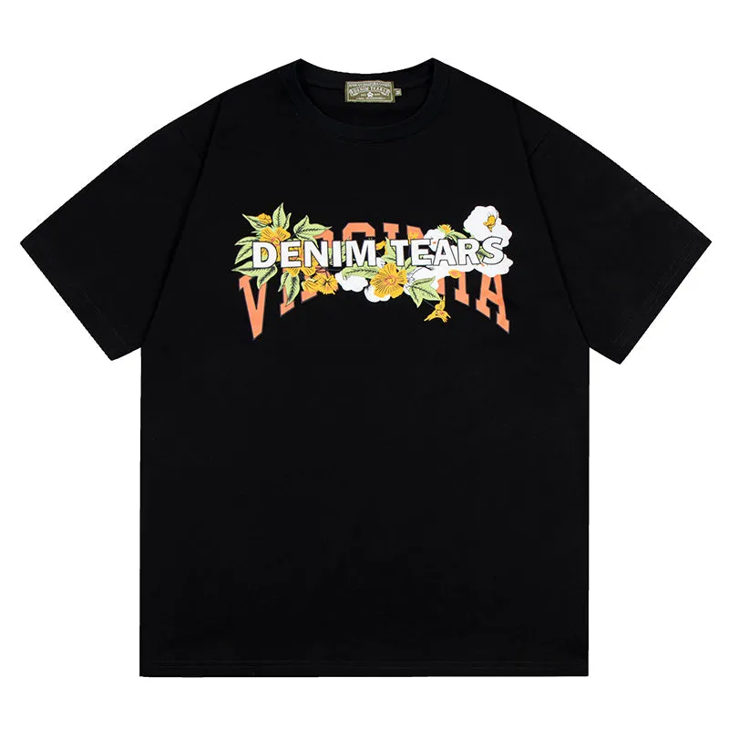 Denim Tears Letter Print T-Shirts
