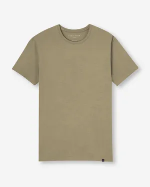 DEREK ROSE | Basel Micro Modal Stretch T-Shirt | Khaki