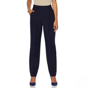 DG2 by Diane Gilman Women's Petite Wrinkle Resistant Gabardine Pants