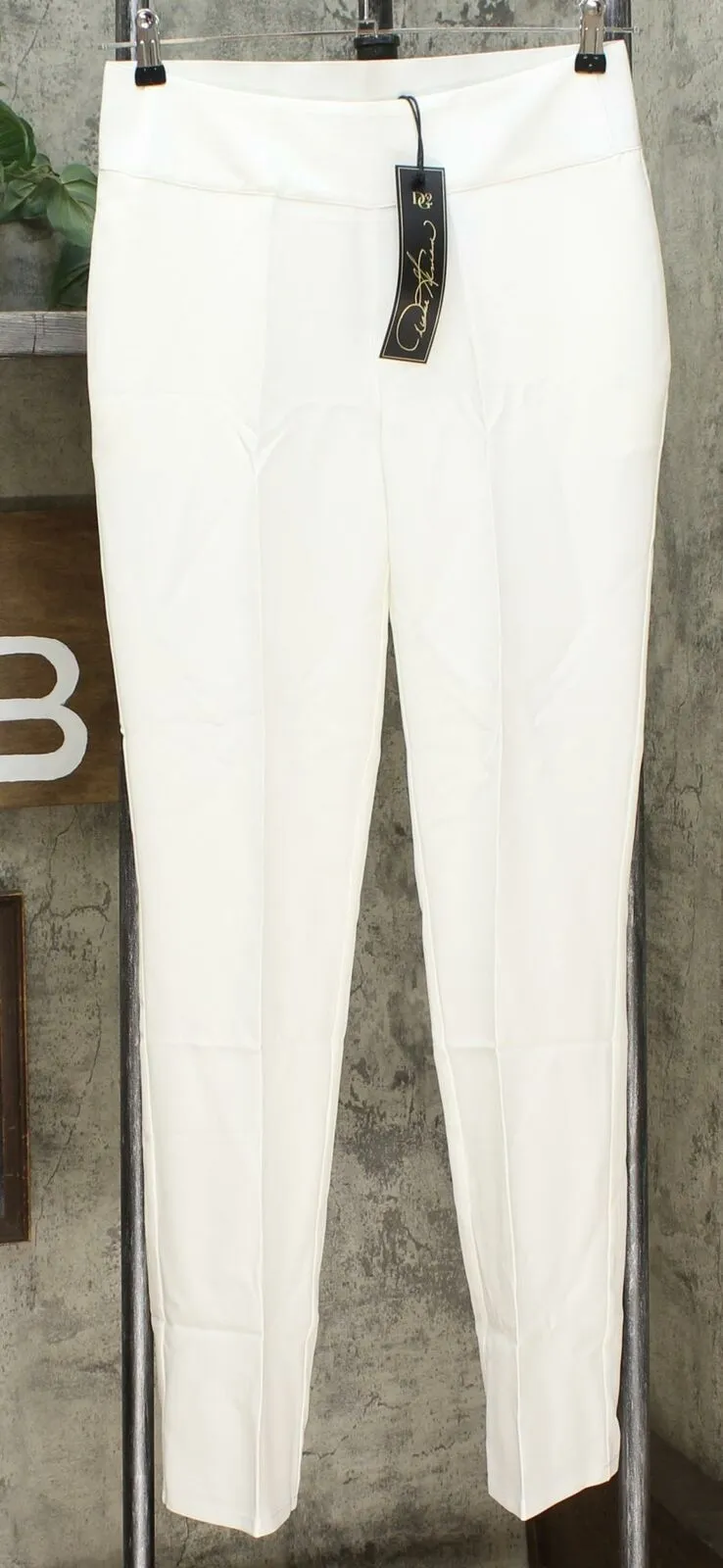 DG2 by Diane Gilman Women's Wrinkle Resistant Gabardine Wide Leg Trousers