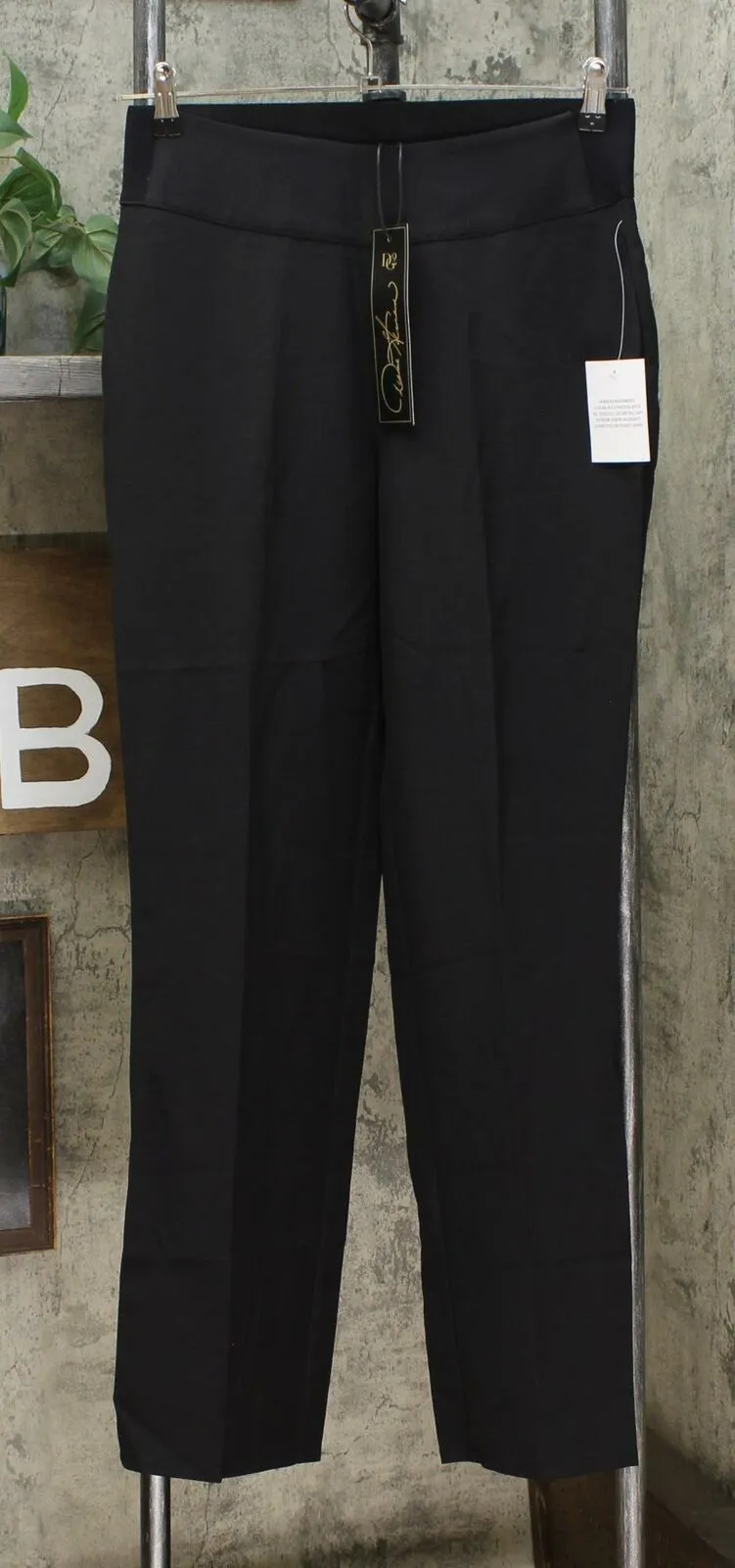 DG2 by Diane Gilman Women's Wrinkle Resistant Gabardine Wide Leg Trousers